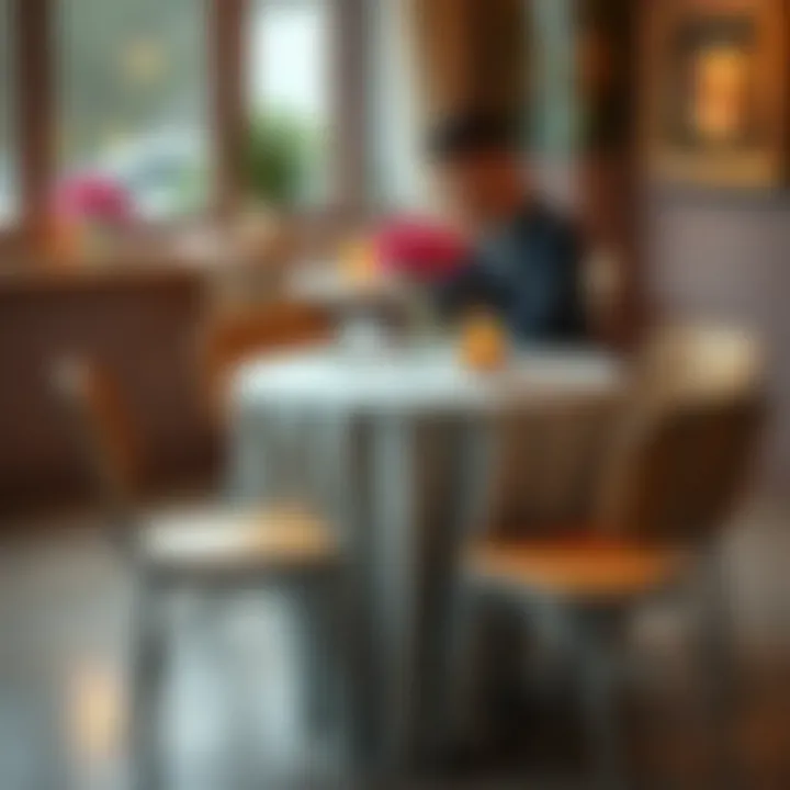 Stylish Set for Formal Dining Stylish round bistro table set for a formal dining experience