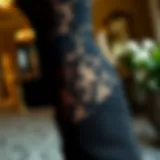 The Elegance of Lace Elegant black dress adorned with intricate lace details