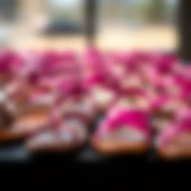 Collection of Fuchsia Flat Sandals A collection of fuchsia flat sandals in various materials