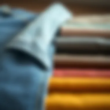 Color palette displaying popular fabric options for petite high-waisted bell bottom jeans