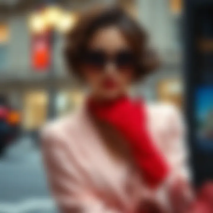 Chic Outfit Styling with Red Formal Gloves Styling tips featuring red formal gloves with a chic outfit