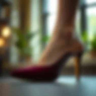 Sustainable materials used in thick kitten heels