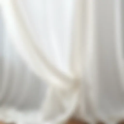 The Grace of Draped Sheer Elegant draping of white sheer fabric