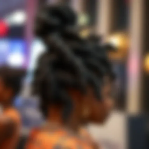 Intricate Afro Twist Styles A close-up of beautifully styled afro twists showcasing intricate patterns and textures