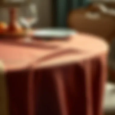 Close-up of rich fabric textures suitable for tablecloths