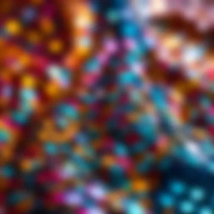 A visually striking display of sequins in various shapes and colors, emphasizing diversity