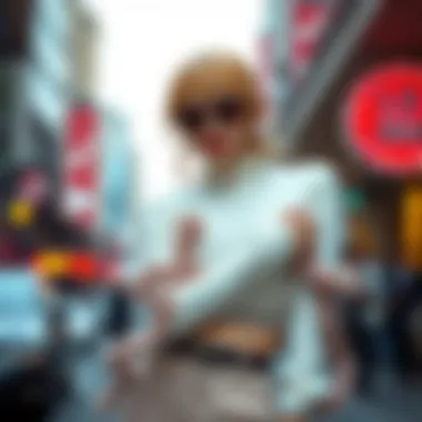 Contemporary Outfit with Tinsel Accents Contemporary outfit showcasing tinsel accents