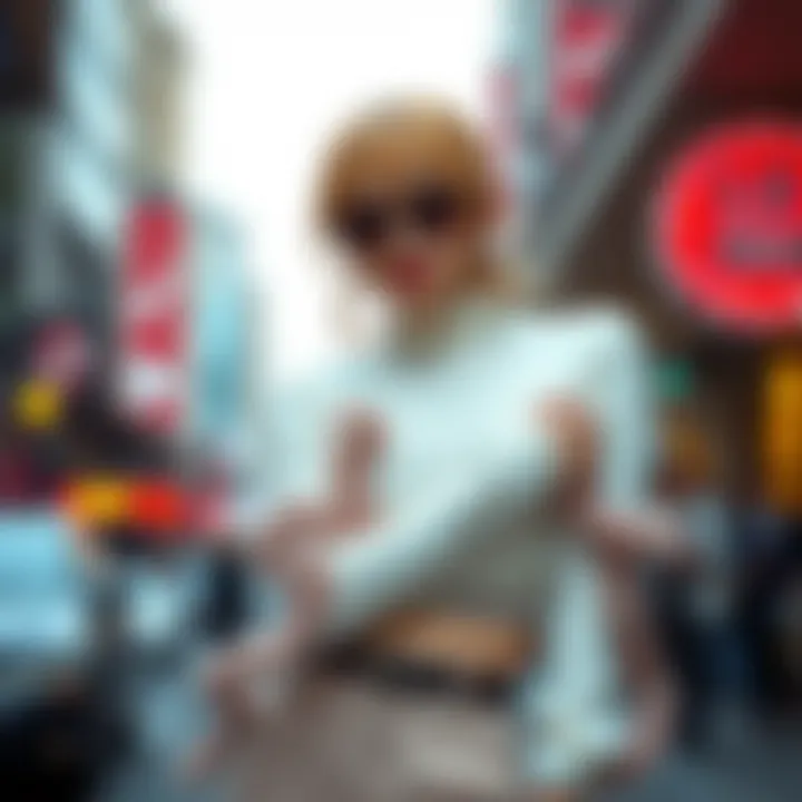 Contemporary Outfit with Tinsel Accents Contemporary outfit showcasing tinsel accents