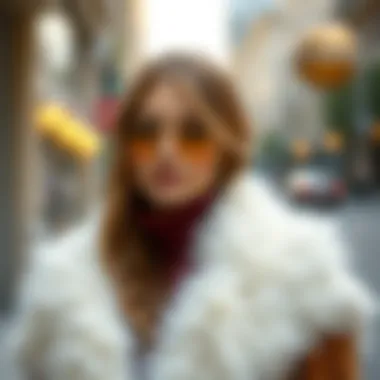 Versatile Styling with the White Fuzzy Shawl Stylish outfit featuring a white fuzzy shawl