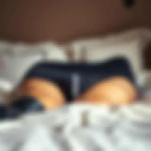 Comfortable boyfriend underwear on a stylish bed