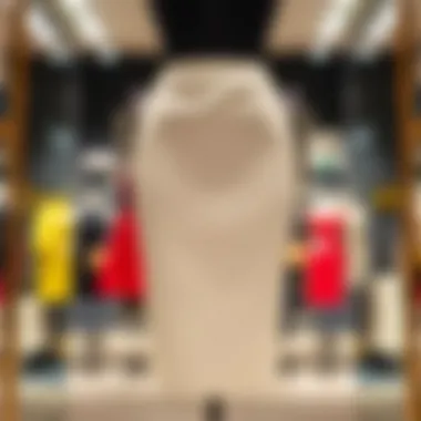 Elegant elastic pencil skirt displayed on a mannequin