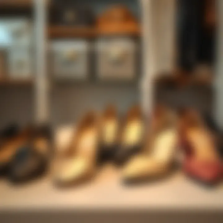 Shoe shapers in a well-organized shoe storage