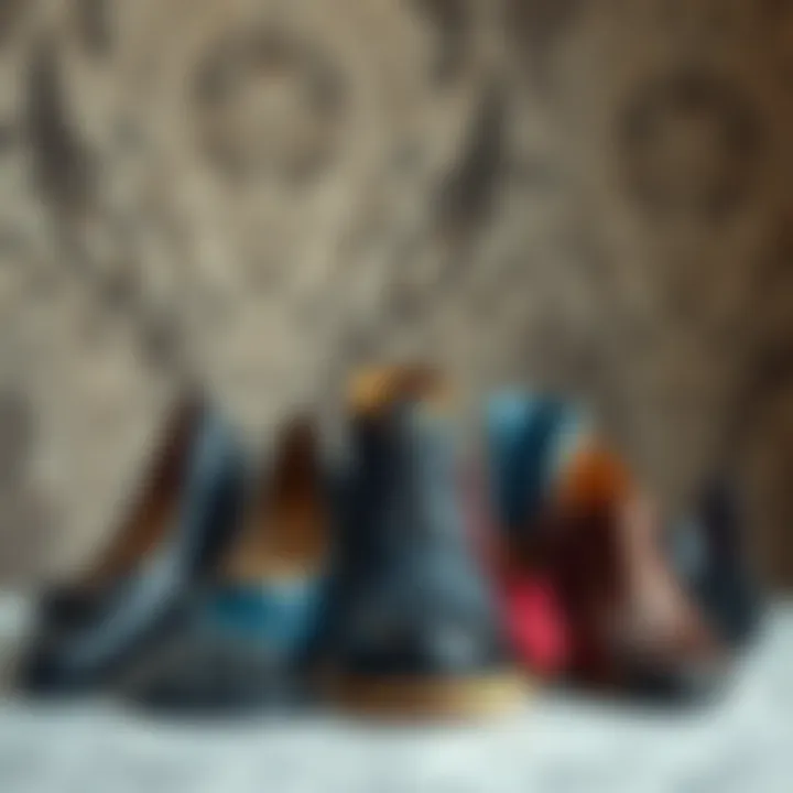 Various types of shoe shapers displayed on a sophisticated background