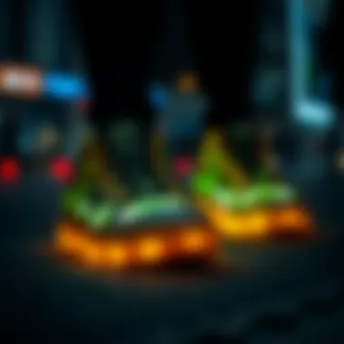 Innovative Design of Flash Light Shoes Innovative design of flash light shoes glowing in dark