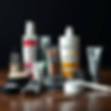 An array of hair removal products including wax, clippers, and creams.