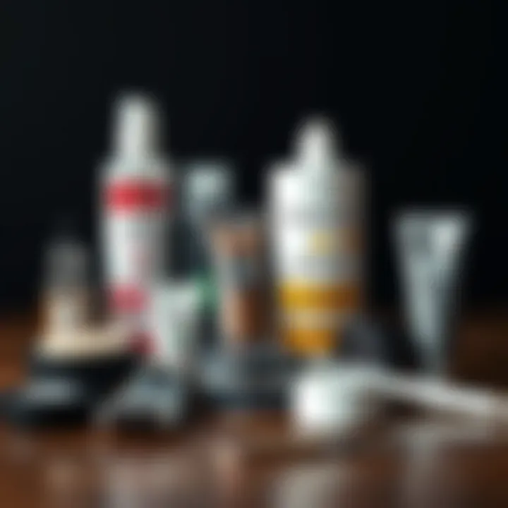 An array of hair removal products including wax, clippers, and creams.