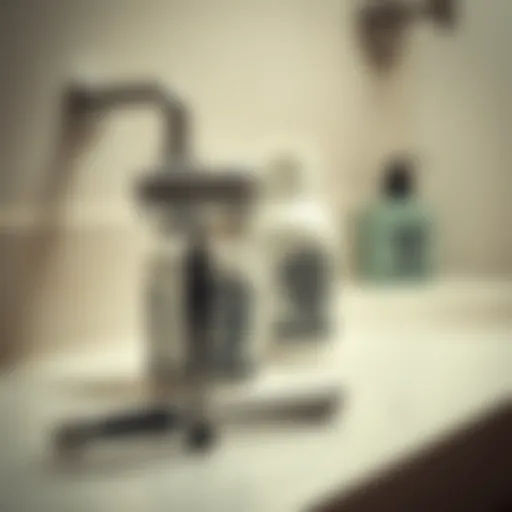 Classic Shaving Essentials A close-up of a razor and shaving cream on a bathroom countertop.