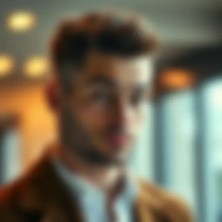 A stylish individual showcasing a clean and groomed appearance.