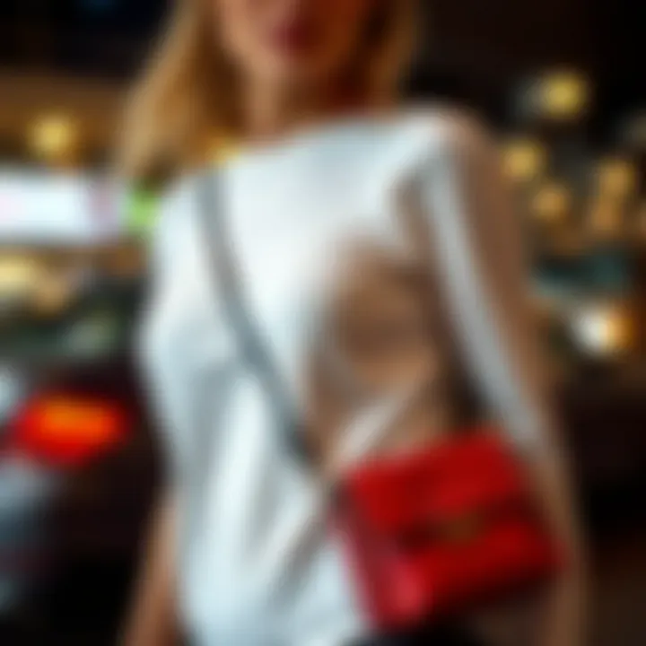 Fashion-forward individual styling with crossbody purse