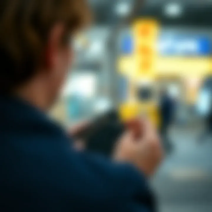 A nylon coin purse in use, highlighting its practicality and functionality.