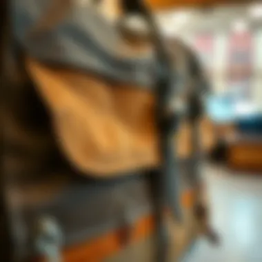 Craftsmanship and Materials of the Messenger Bag Close-up of the craftsmanship and materials used in the messenger bag.