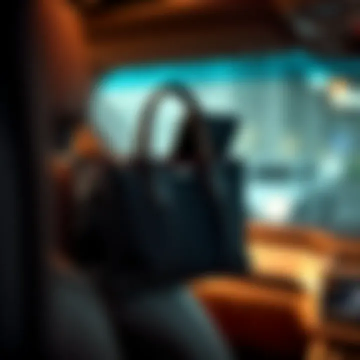 Functional Handbag Holder for Vehicle Organization Functional handbag holder enhancing organization in vehicle interiors