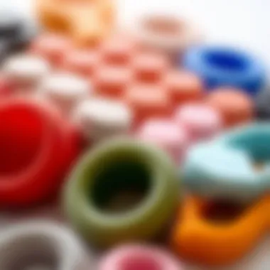 Variety of silicone gap covers showcasing different colors and styles