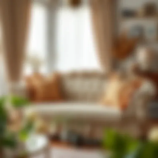 Elegant Ruffled Couch Cover Elegant ruffled couch cover in a cozy living room