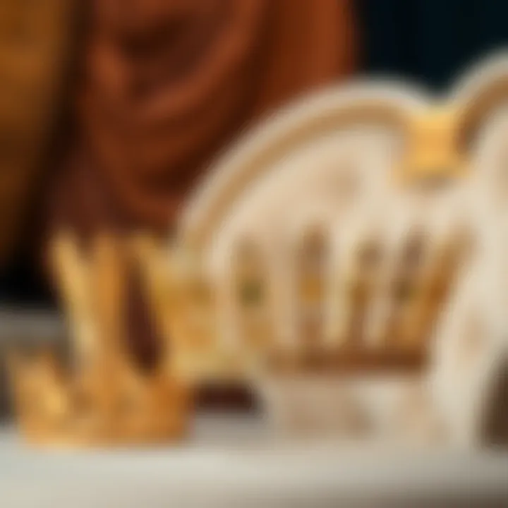 Modern Trends in Gold Crowns Trendy gold crowns displayed on a luxurious backdrop