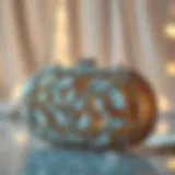 Elegant crystal evening bag adorned with intricate designs