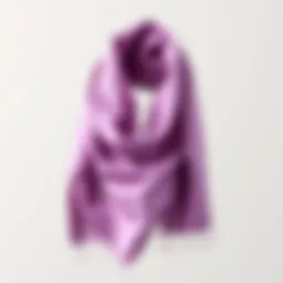 A pristine solid color neck scarf draped artistically on a neutral background