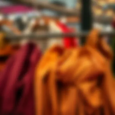 Seasonal Display of Solid Color Neck Scarves A seasonal display featuring solid color neck scarves suitable for different occasions