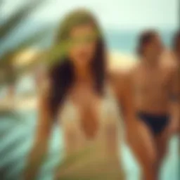 Elegant fringe detailing on a one piece swimsuit