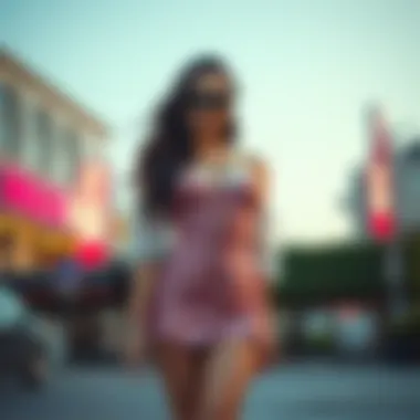 Contemporary Styling of Garter Belt Skirts Fashionable garter belt skirt styled with contemporary accessories