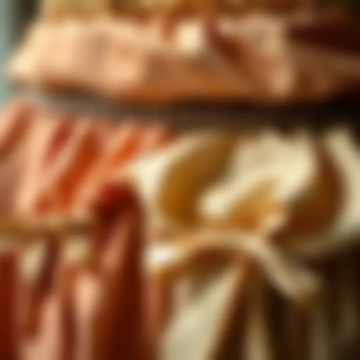 Exploring Fabric Choices for Garter Belt Skirts Close-up of varied fabrics used in garter belt skirts