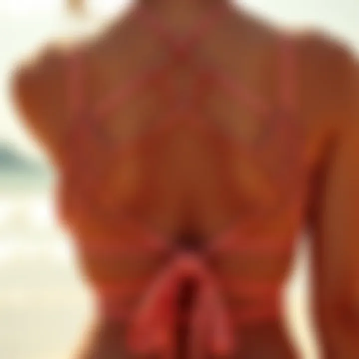 Elegant Back-Tie Bikini Top Elegant back-tie bikini top showcasing intricate design