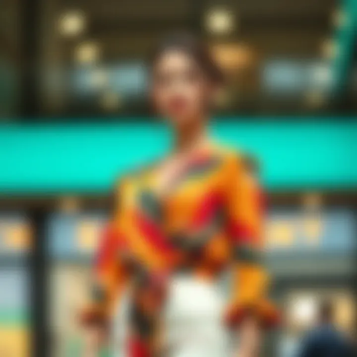 Vibrant Tie Waist Top Stylish tie waist long sleeve top in a vibrant pattern