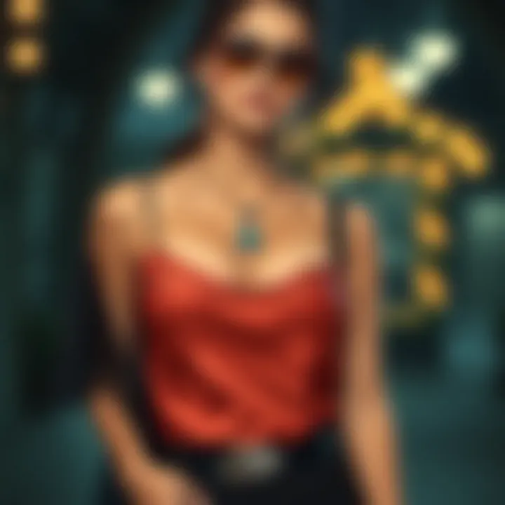 Accessorized Elegance Spaghetti top styled with statement accessories