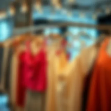 Fashionable Choices Variety of spaghetti tops displayed in a boutique