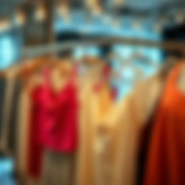 Fashionable Choices Variety of spaghetti tops displayed in a boutique