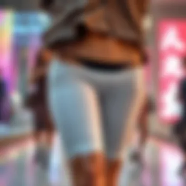 Fashion-forward individuals wearing thigh slimming wraps