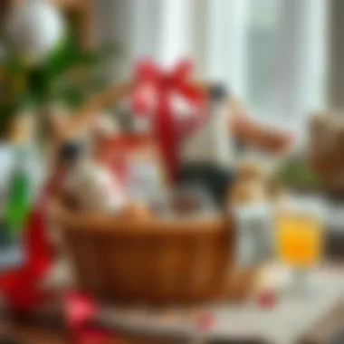 Relaxing gift basket filled with treats