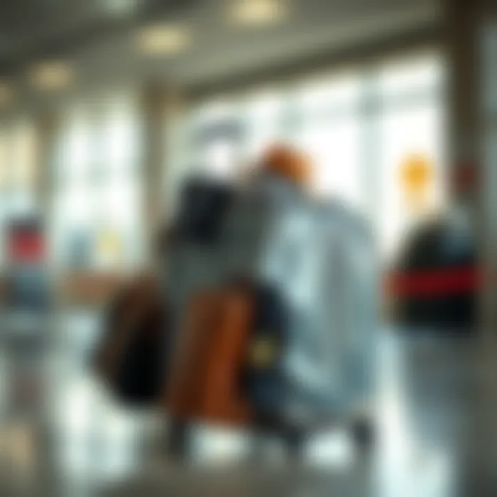 Stylishly packed luggage with a transparent cover highlighting personal style