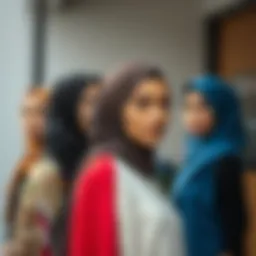 Stylish underscarf hijab caps displayed elegantly, showcasing various fabrics and colors