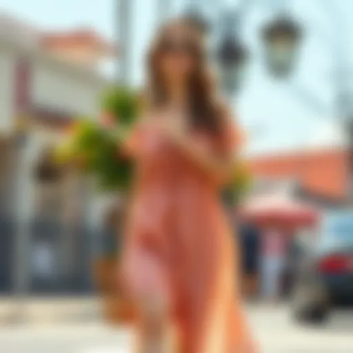 Chic Summer Look with Shorts Under Dress Chic summer dress layered with stylish shorts underneath