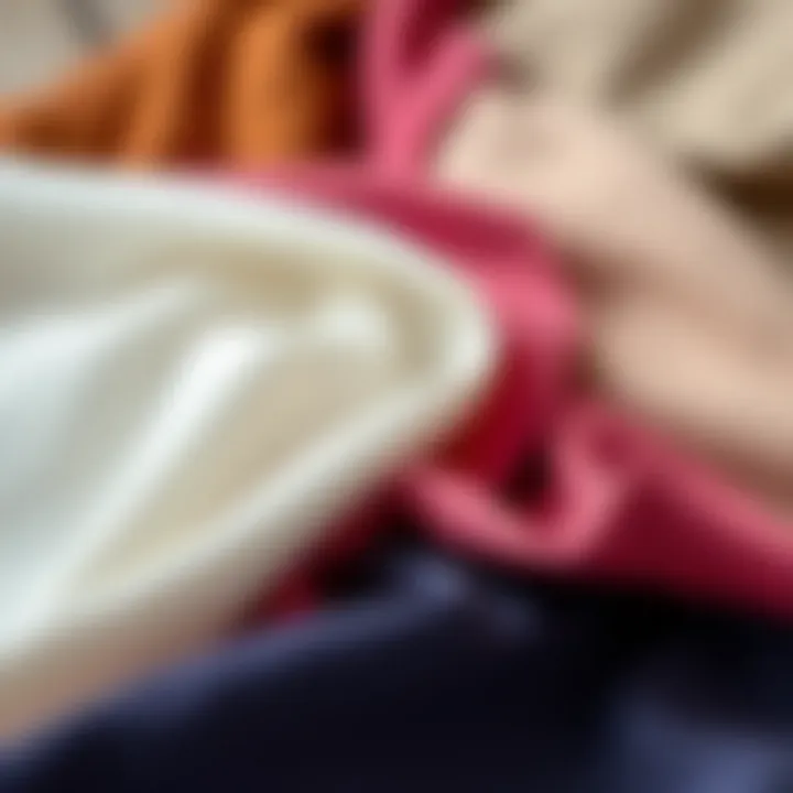 Various fabric swatches for shorts suitable under dresses