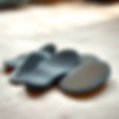 Variety of Heel Gel Pad Options Different types of heel gel pads on a soft surface.