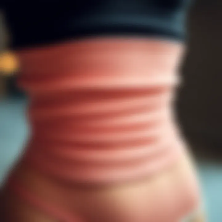 Material Composition of Waist Trainers Close-up of the material used in a waist trainer