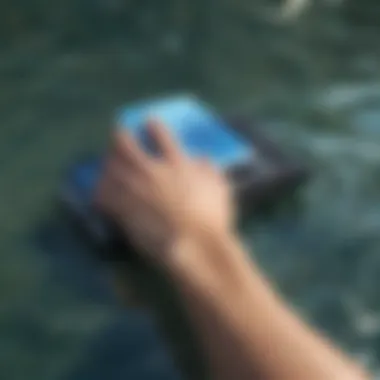 User experience with a waterproof wrist wallet during swimming