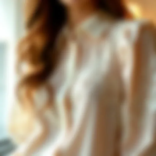 Intricate Lace Detailing in Modern Blouses Elegant blouse showcasing intricate lace detailing